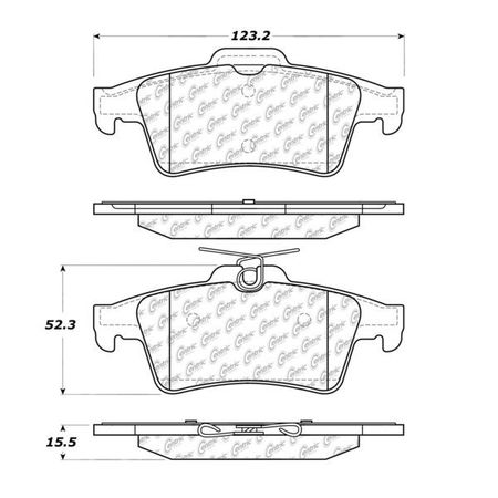 Centric Parts CTEK Ceramic Brake Pads, 103.10950 103.10950